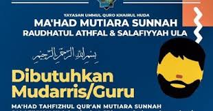 May 31, 2021 · pengiriman lamaran:. Lowongan Kerja Guru Agama Islam Guru Matematika Di Ma Had Tahfizhul Qur An Mutiara Sunnah Salafiyyah Ula Setingkat Sd Sokopati Online