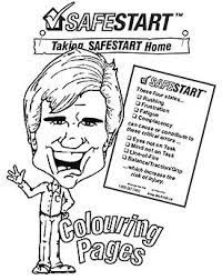 Choose your favorite coloring page and color it in bright colors. Taking Safestart Home