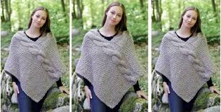 Check spelling or type a new query. Noelia Knitted Cable Poncho Free Knitting Pattern