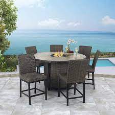 With seating for eight, and a removable leaf, this set was designed for any and all hosting types. Outdoor Patio Dining Sets Costco