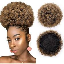 See more ideas about natural hair styles, hair styles, hair inspiration. Synthetic Afro Puff Drawstring Ponytail Short Kinky Curly Hair Bun Extension Donut Chignon Hairpieces Wig Up Do Hair Extensions Amazon De Beauty
