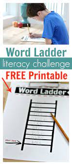 Name the words in this st. After School Activity Word Ladders Printable Free No Time For Flash Cards