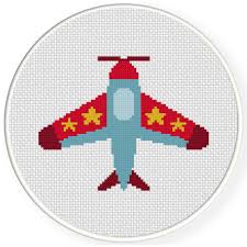 164 x 116 stitches 19 colors. Charts Club Members Only Toy Plane Cross Stitch Pattern Daily Cross Stitch