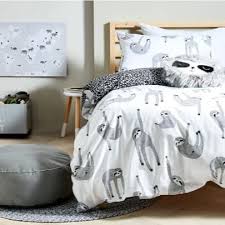 Kids Monochrome Bedroom With Sloth Bedding Kmart Australia Style Home Monochrome Bedroom Home Furnishings
