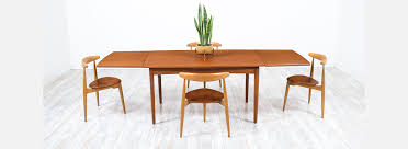 Mid century modern danish rosewood and inset tile top extendable dining table, two leaves, solid and well built. Danish Modern Expanding Draw Leaf Teak Dining Table Danish Modern L A