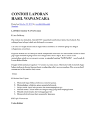 Contoh laporan hasil wawancara pdf. Contoh Laporan Hasil Pdf