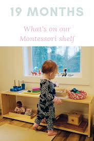 Our Montessori Shelf At 19 Months Montessori In Real Life Montessori Toddler Activities Toddler Activities 18 Months Montessori Activities