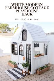 Another way is to mention this cabin's impressive smoky mountain views. White Modern Farmhouse Cottage Playhouse Hack