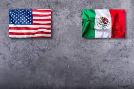 Banderas De Los Estados Unidos Y Mexico Sobre Fondo Foto De Stock Crushpixel