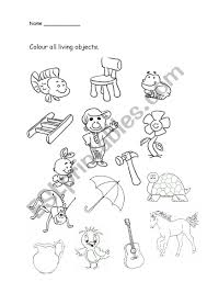 Which of the following do living things need to stay alive? Living And Nonliving Esl Worksheet By Treeoflight