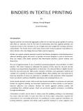 Binders in Textile Printing | PDF | Polymerization | Polymers