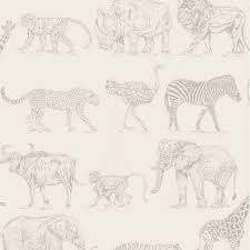 Graham Brown Boutique Safari Animals Cream Rose Gold Wallpaper 104894 Uncategorised From Wallpaper Depot Uk