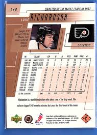 His 9.3% body fat needs to improve. 2000 01 Upper Deck Luke Richardson 360 On Kronozio