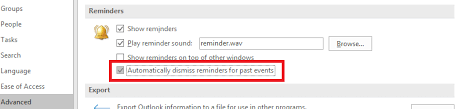Knowledge Sharing How To Dismiss Reminders For Past Events