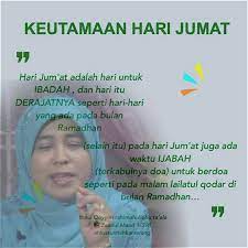 Maybe you would like to learn more about one of these? 13 Amalan Hari Jumat Untuk Wanita Dalam Islam Rugi Jika Tidak Mengamalkannya Setiap Hari Jumaat Kerana Kita Tidak Pasti Akan Bertemu Dengan Jumaat Seterusnya Kartel Dakwah