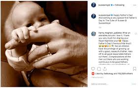 Former army captain james hewitt was princess diana's lover who has been forced to deny numerous times over the years he is prince harry's father. Prince Harry Shares Gorgeous New Photo Of Baby Archie To Celebrate Father S Day Hello