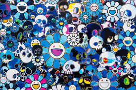 44 takashi murakami wallpapers images in full hd, 2k and 4k sizes. Takashi Murakami Blaue Blumen Und Schadel Murakami Tapete 1280x853 Wallpapertip