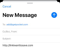 Press alt + / to open this menu. Saving To Pocket Via Email Pocket Support