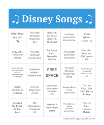 Free Printable And Virtual Bingo Cards Bingo Cards Broadway Theme Party Disney Songs