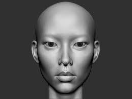 Realistic Female Asian Head 3d Model 3d Model Character Art Woman Face
