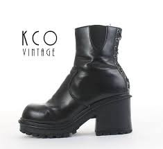 Black office heels formal dress shoes stilettos for ladies. Platform Boots 11 Black Vegan Leather Corseted Chunky Boots Black Ankle Boots 90s Goth Vintage Shoes Women S Size Us 11 Uk 9 Eur 41 42 Boots Black Ankle Boots Vintage Shoes Women