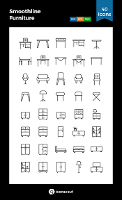 Download Smoothline Furniture Icon Pack Available In Svg Png Icon Fonts Icon Easy Doodle Art Simple Acrylic Paintings