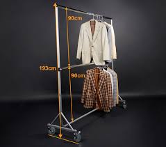 Blouses and shirts will take up about 1 inch of rod space, pants and skirts around 1 . Rail Dimensions The Garment Rail Company
