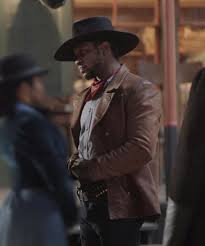 Obey the economy law it's gonna put up the limits and no one's gonna follow the higher they climb the harder they fall the harder they try. Idris Elba The Harder They Fall Jacket Idris Elba Brown Leather Jacket