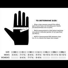 glove sizing chart stand by personnel