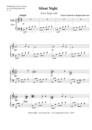 Silent Night Lever Harp Solo Music Sheet Download Topmusicsheet Com