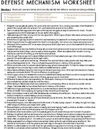 Defense Mechanism Worksheet Defense Mechanisms Therapy Worksheets Abnormal Psychology
