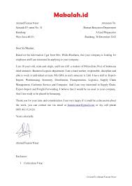5 Contoh Application Letter Terbaik Bahasa Indonesia Dan Inggris