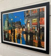 Welcome to the manchester, ct, home depot. Angela Wakefield Reflections In The Rain Manchester City Street Scene England By British Artist For Sale At 1stdibs