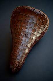 Custom Leather Crocodile Alligator Tree Ergo Leather Bmx Seat Bike Bicycle Motorcycle Handmade Leh Seats Carson Recovered B Leather Bicycle Bmx Seats Bike Seat