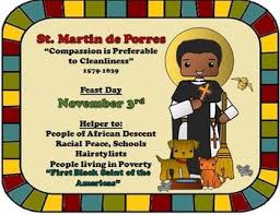 November Feast Day Catholic Saint Poster Saint Martin De Porres Catholic Saints Catholic Saint Martin