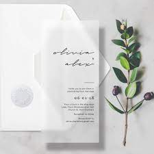 Minimal Vellum Wedding Invitations Transparent Translucent Invites With Envelope Clear Wedding Invitations Script Wedding Invitations Wedding Invitation Cards