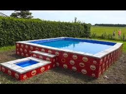 We Made Or Own Swimmingpool Of Krates Of Beer Big Pool Interestingasfuck Homemade Pools Beer Crate Big Pools