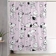 Happy Snoopy Shower Curtain Rf02 Shower Curtain Curtains Personalized Shower Curtain