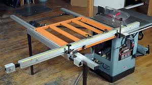 Sliding Table Saw Attachment To Get The Benefits Of A Slider At A More Modest Cost In Space And Cash You Mi Sliding Table Saw Sliding Table Table Saws For Sale