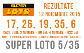 Ce numere au fost extrase, joi, 8 octombrie 2020. Super Loto 5 35
