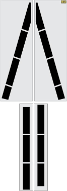 228" Alabama DOT Lane Drop Arrow Stencil