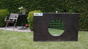 In eine 2,70 meter x 1,83 meter platte aus osb, die sie sich im fachhandel zuschneiden lassen können, müssen die löcher für den ball gesägt werden. Torwand Mit Qualitat Vom Hersteller Artec Sportgerate