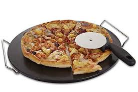 Govog Pizza Stone Bbq Baking Stone Pizza Grilling Stone Pizza Cutter Wheel Pasta Pizza Pans Easy To Clean With G Baking Stone Stone Pizza Oven Pizza Stone