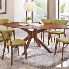 Brockton Oval Dining Table In Walnut Finish Aeon Furniture Https Www Amazon Com Dp B010z3bg Oval Dining Room Table Oval Table Dining Modern Oval Dining Table