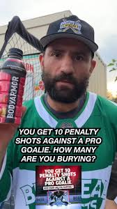 10 penalty shots, how many goals are you getting against a pro goalie?  Spittin' Chiclets , Chiclets Cup presented by BODYARMOR