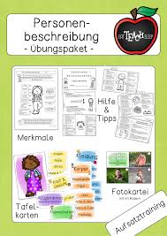 Personenbeschreibung Ubungspaket Unterrichtsmaterial Im Fach Deutsch In 2020 Personenbeschreibung Lernen Tipps Schule Personenbeschreibung Grundschule