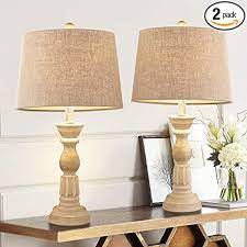Bedroom or living room lamp set/guest room decor/ rustic lamps/rustic lamp set/aspen wood lamp set/log lamps/ log lamp set/table lamp set. Amazon Com Oneach Rustic Table Lamps Set Of 2 For Living Room Bedside Desk Lamps Farmhouse Vintage Bedroom Lamps For Study Kids Room Office White Washed 23 5 Inches Everything Else