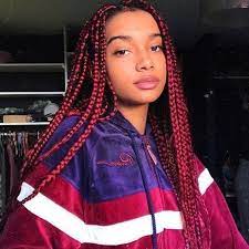 The Latest Hairstyles For Black Women Box Braids Hairstyles Hair Styles Red Box Braids