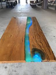 Remote Controlled L E D Light Resin River Table Panama Table By Kristopher Kirkpatrick 7 5x36x30 This Pana Resin Table Wood Furniture Plans Epoxy Resin Wood