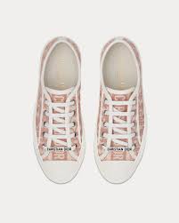Dior Walk'n'Dior Nude Dior Oblique Embroidered Cotton Low Top Sneakers -  Sneak in Peace